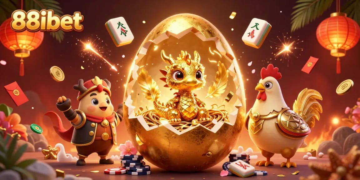 Experience the thrill of 88ibet with golden treasures and casino excitement in a vivid 3D scene.