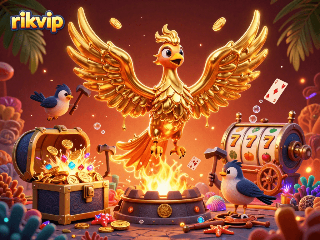 Experience winning excitement with rikvip in a vibrant 3D casino wonderland bursting with energy.