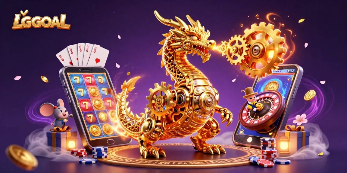 Engage in thrilling gameplay with LGOGOAL's golden dragon and vibrant slot games galore.