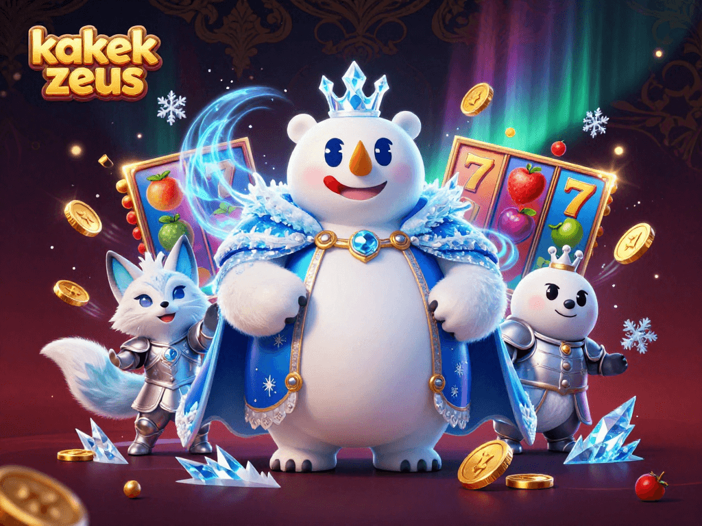Kakek Zeus slot illustration with dynamic game elements and vibrant energy, perfect for engaging players.