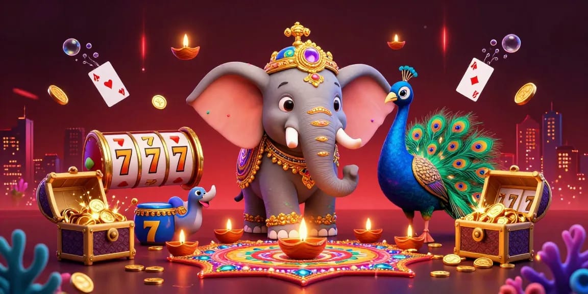Experience the thrill of kubet11 with vibrant 3D illustration showcasing slot games and dynamic elements.