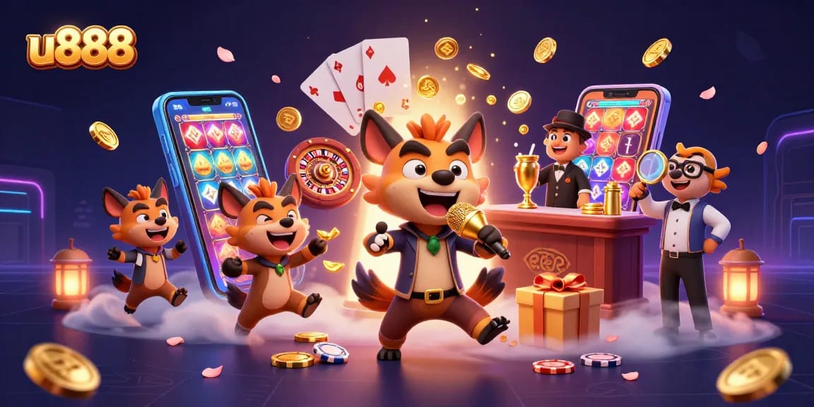 Experience the excitement of u888 with hyenas in a lively casino atmosphere.