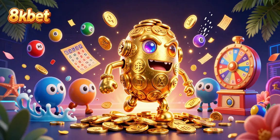 Engage with thrilling gaming at 8xbet's vibrant casino atmosphere, showcasing golden gambling elements.