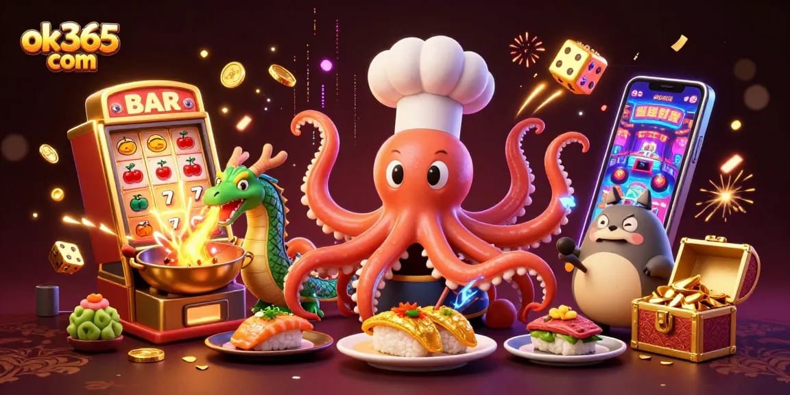 Experience the thrill of winning at ok365 com with an exciting casino illustration featuring vibrant characters and dynamic game elements.