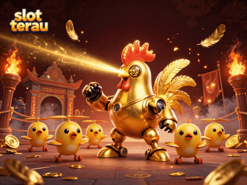 Experience the excitement of slot terbaru with this vibrant and dynamic casino illustration