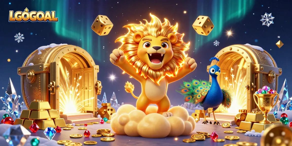 Experience thrilling wins with LGOGOAL amid dazzling treasures and dynamic 3D action.