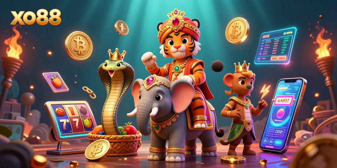 Experience thrilling wins at xo88 with our vibrant 3D casino scene and exciting game elements.