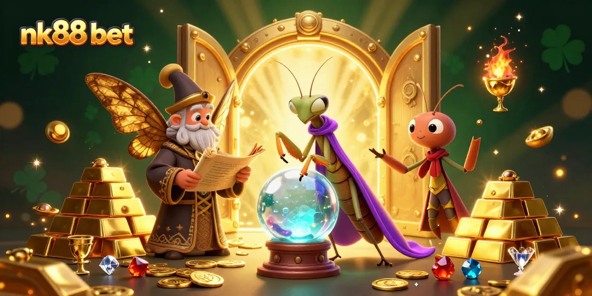 Engage in thrilling gameplay at nk88 bet with vibrant casino elements and mystical characters.