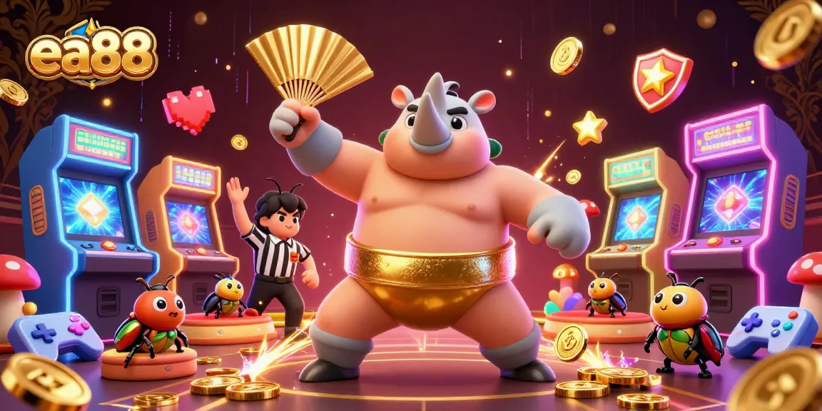 Experience the excitement of ea88 with dynamic casino-themed characters and vibrant gaming elements.