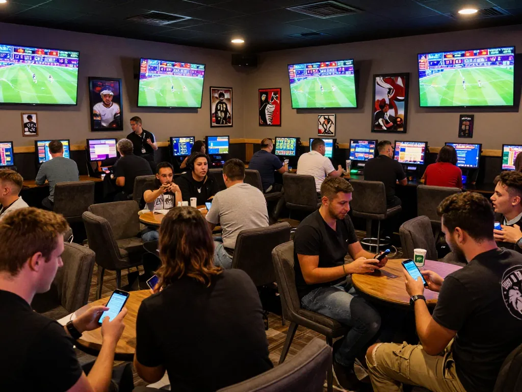 Enjoying the thrill of kèo nhà cái 88 in a lively sports betting lounge with live odds displayed