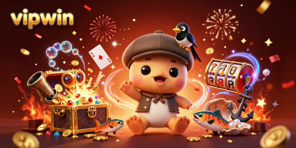Engage with exciting games like vipwin and find wins amidst the colorful activity!