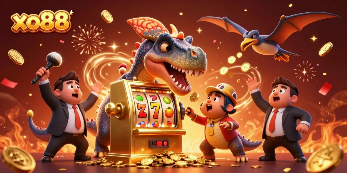 Experience the excitement of xo88 with a pachycephalosaurus jackpot scene filled with dynamic casino elements.