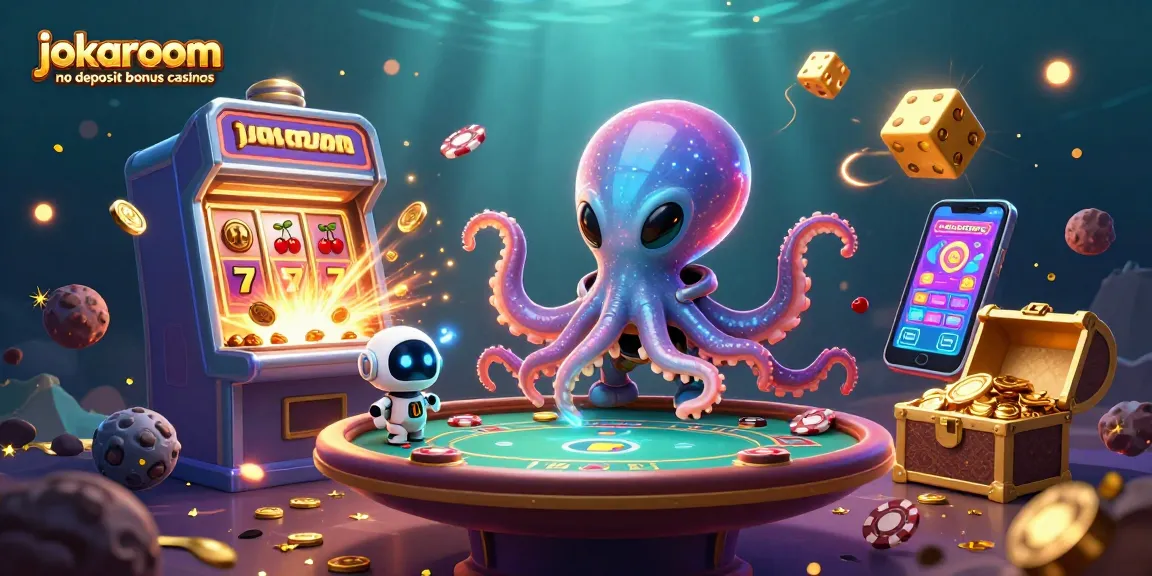Engage with jokaroom no deposit bonus casinos through an immersive 3D casino scene filled with excitement.