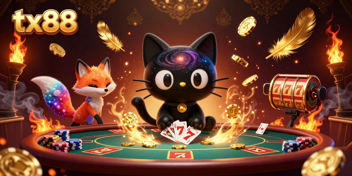 Engage with the cosmic casino universe at tx88, featuring vibrant characters and dynamic gaming elements.