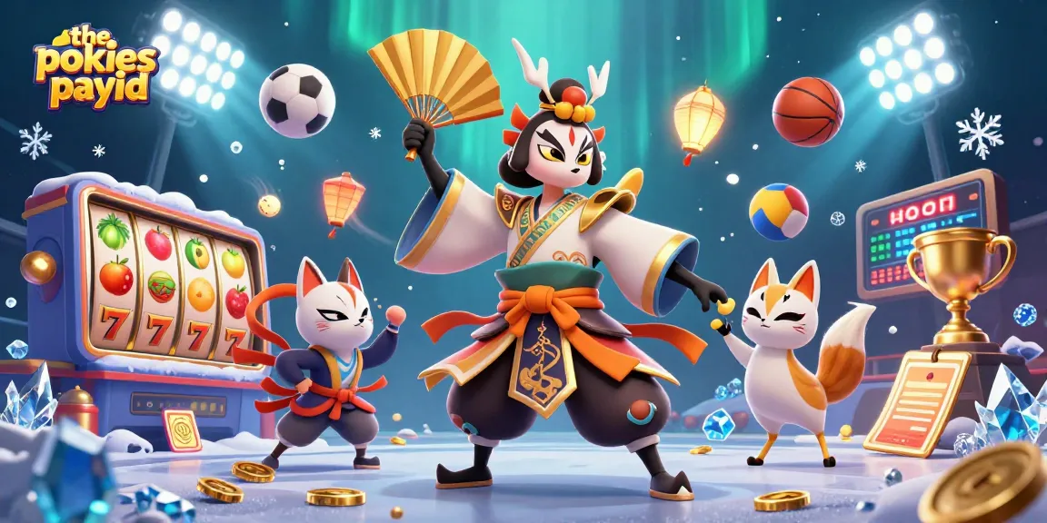 Engage in the pokies payid experience, surrounded by vibrant slot reels and dynamic 3D characters.